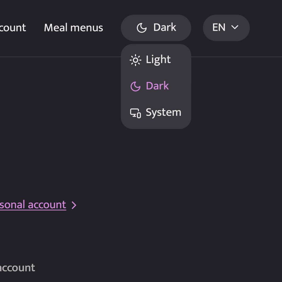 Dark mode toggle